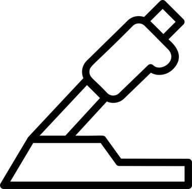 Car Break Icon With Outline Style, Driving School Sign And Symbol Isolated On White Background