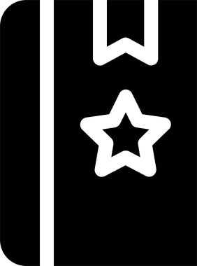 Notebook Icon With Glyph Style, Kindergarten Sign And Symbol Isolated On White Background