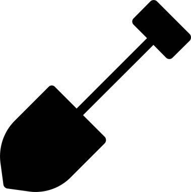 Shovel Icon With Glyph Style, Construction Business Sign And Symbol Isolated On White Background