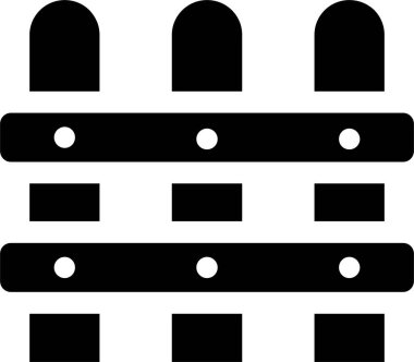 Fence Icon With Glyph Style, Agriculture Sign And Symbol Isolated On White Background