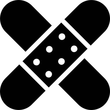 Band Aid Icon With Glyph Style, Veterinary Sign And Symbol Isolated On White Background