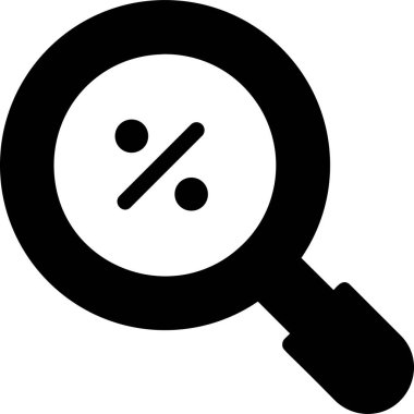 Search Sale Icon With Glyph Style, Sales Sign And Symbol Isolated On White Background