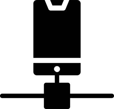 Mobile Network Icon With Glyph Style, Networking Sign And Symbol Isolated On White Background