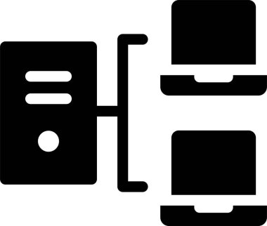 File Synchronization Icon With Glyph Style, Networking Sign And Symbol Isolated On White Background