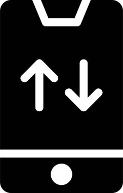 Data Connection Icon With Glyph Style, Networking Sign And Symbol Isolated On White Background