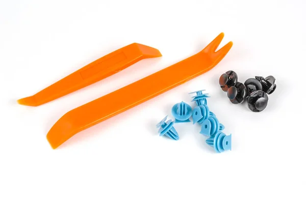 Gereedschap Voor Het Demonteren Van Plastic Clips Voor Het Bevestigen — Stockfoto