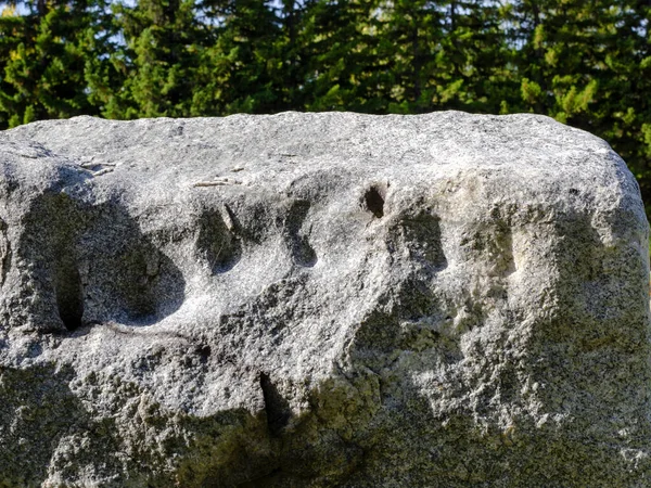 Piedras Granito Grandes Con Rastros Procesamiento City Park — Foto de Stock