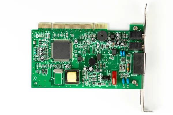 プリント基板 電子計算機ハードウェア技術 マザーボードのデジタルチップ 技術科学だ 情報工学コンポーネント — ストック写真