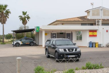 Campos, Mallorca, İspanya - 04.02.2022: Campos, Mallorca 'daki İspanyol Sivil Savunma İstasyonu