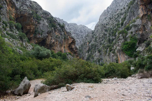 Klippen Des Torrent Pareis Calobra Mallorca Spanien — Stockfoto