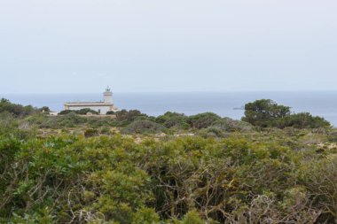 Mallorca, İspanya 'daki Far de Cap Blanc Deniz Feneri
