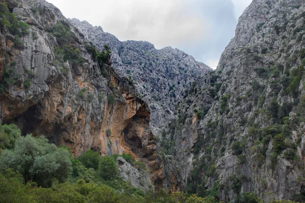 Klippen Des Torrent Pareis Calobra Mallorca Spanien — Stockfoto