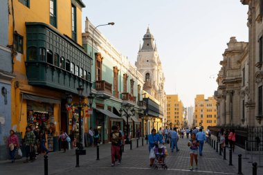 2015 yılında Peru 'nun başkenti Lima' nın tarihi merkezi.