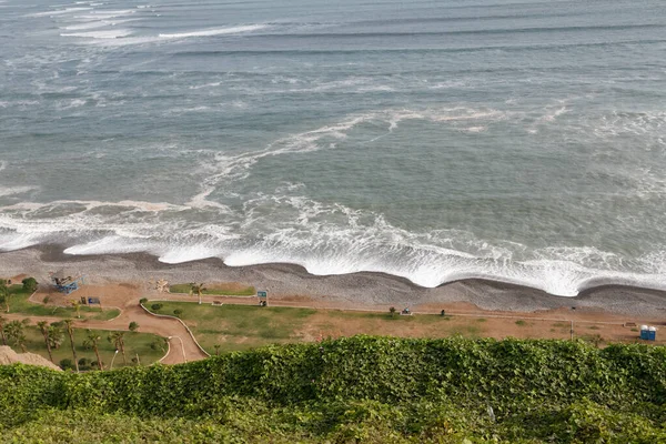 Costa Del Pacífico Lima Perú Una Vista Desde Abrupto Acantilado — Foto de Stock