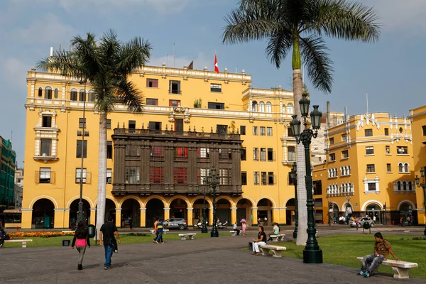 Historisches Zentrum Von Lima Der Hauptstadt Perus Jahr 2015 — Stockfoto