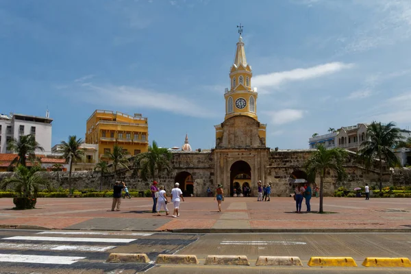 Historisch Centrum Van Cartagena Indias Colombië Met Middeleeuwse Stadsmuren — Stockfoto