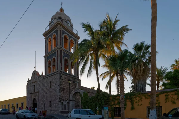 Antiga Igreja Missionária Loreto Bcs México Capital Histórica Califórnia — Fotografia de Stock