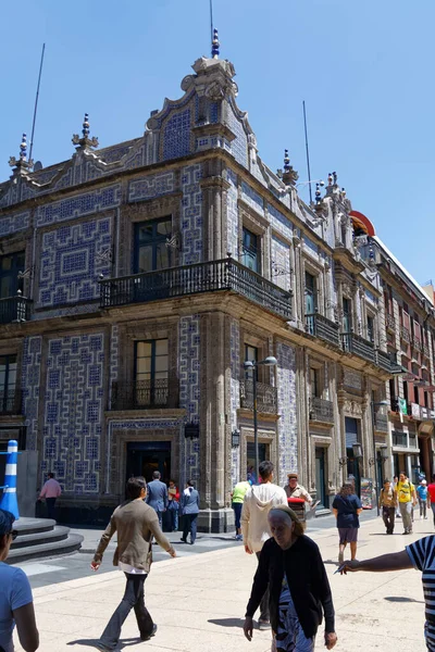 Casa Azulejos Historic Residential House Downtown Ciudad Mexico — стокове фото