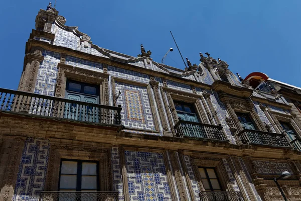 Casa Azulejos Edifício Residencial Histórico Revestido Azulejos Azulejos — Fotografia de Stock