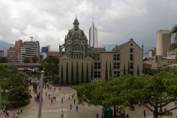Medellin Colombia Plaza Botero Con Statue Del Famoso Sclptor Colombiano — Foto Stock