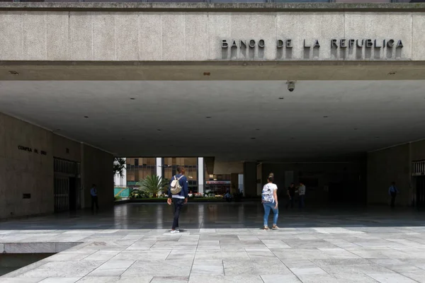 Edificio Moderno Del Banco Republica Medellin Colombia — Foto Stock