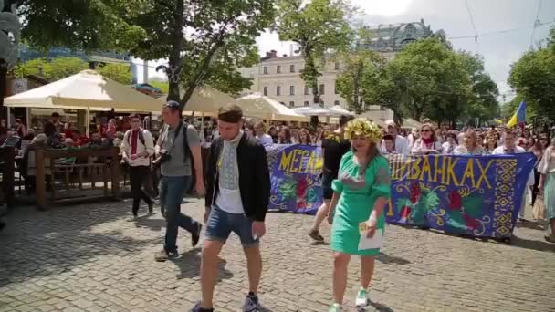 Ukrayna 'ya destek yürüyüşü — Stok video
