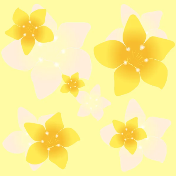 Çiçek arka plan Dikişsiz desen sarı plumeria