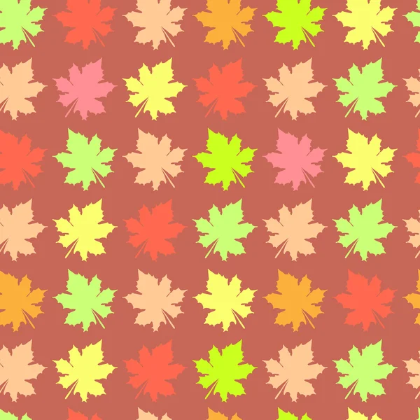 Abstract pattern with maple leaves — Stock Vector
