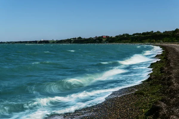 Mötande Vågor Taman Bay Skott Vid Lång Exponering — Stockfoto