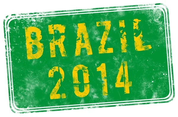 巴西 grunge 按钮 — 图库矢量图片