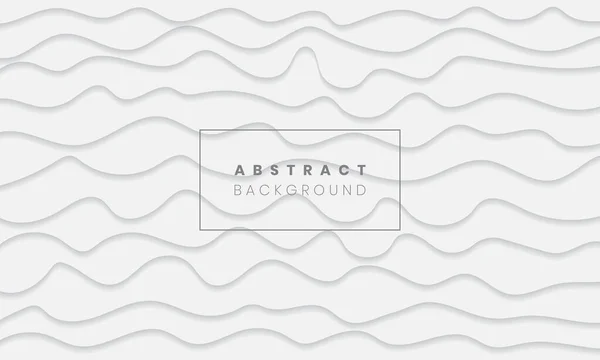 Abstrakte Moderne Weiße Welle Hintergrund Weiße Und Graue Geometrische Geschwungene — Stockvektor