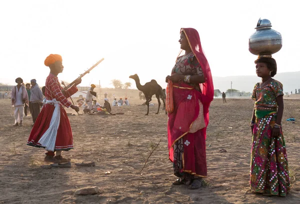 Pushkar Rajasthan India Rajasthani Ladies Traditional Attire Pushkar Camel Fair — Fotografia de Stock