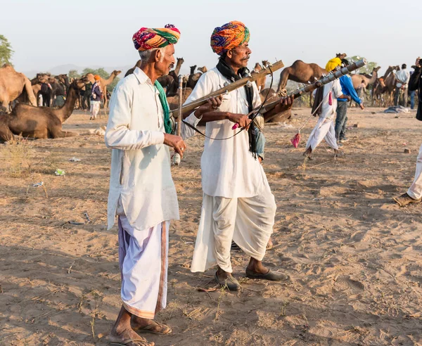Pushkar Rajasthan India Local People Pushkar Camel Fair Ground — Stockfoto