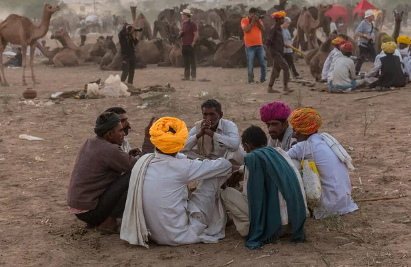 Pushkar Rajasthan India November 2019 Local People Pushkar Camel Fair — Stockfoto