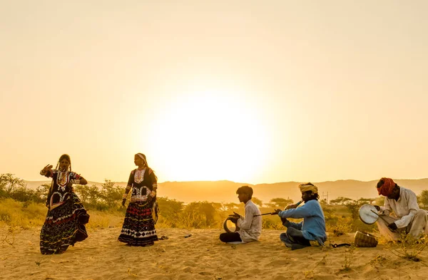 Pushkar Rajasthan India Pushkar Deve Fuarı Nda Geleneksel Giyinmiş Rajasthani — Stok fotoğraf