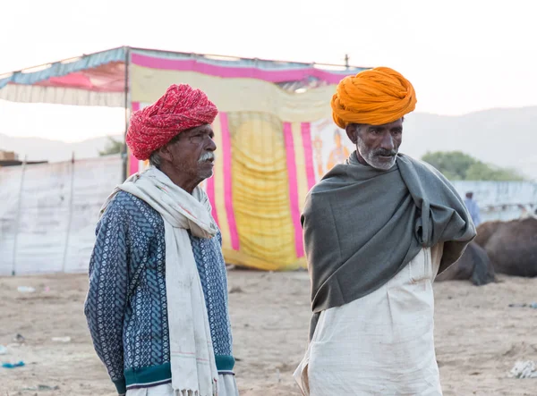 Pushkar Rajasthan India Mieszkańcy Pushkar Camel Fair — Zdjęcie stockowe