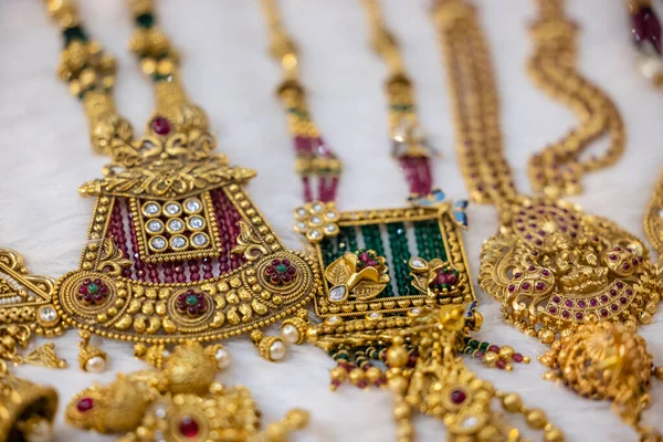 Indian Ethnic Jewellery Display Local Shop Close View — Stock Photo, Image