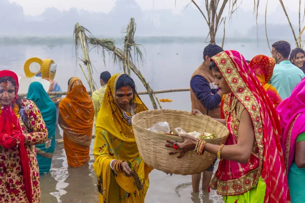 Ghaziabad Uttar Pradesh India November 2021 Chhath Puja Indian Hindu — ストック写真