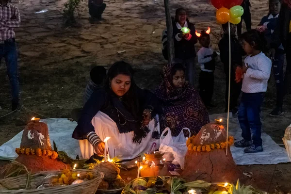Ghaziabad Uttar Pradesh India November 2021 Chhath Puja Indian Hindu — 图库照片