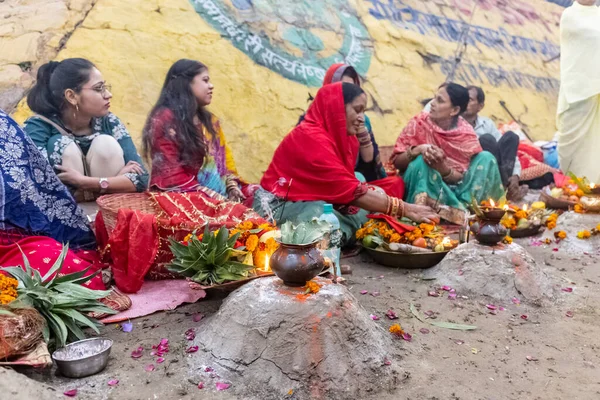 Ghaziabad Uttar Pradesh India November 2021 Chhath Puja Indian Hindu — Stok fotoğraf