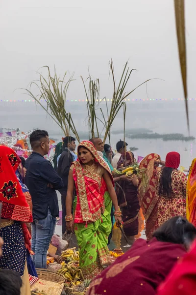 Ghaziabad Uttar Pradesh India November 2021 Chhath Puja Indian Hindu — ストック写真