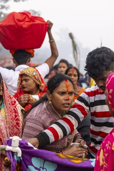 Ghaziabad Uttar Pradesh India November 2021 Chhath Puja Indian Hindu — Stock Photo, Image