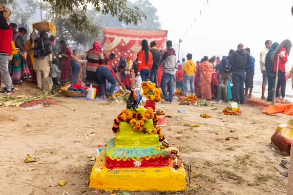 Ghaziabad Uttar Pradesh India November 2021 Chhath Puja Indian Hindu — Stock fotografie