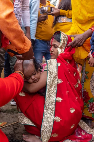 Ghaziabad Uttar Pradesh India November 2021 Chhath Puja Indian Hindu — Zdjęcie stockowe