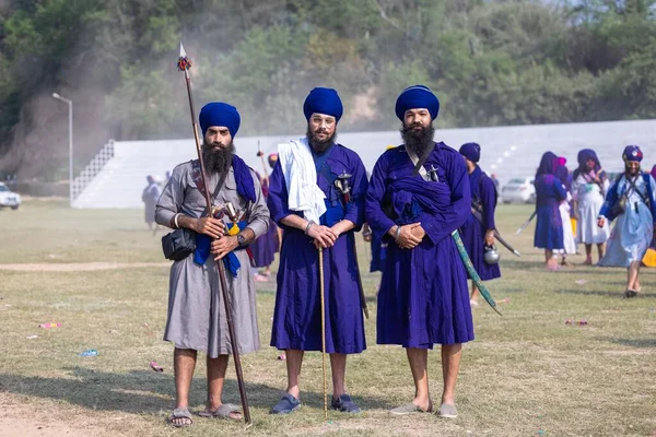 Anandpur Sahib Punjab India March 2022 Portrait Sikh Male Nihang — стоковое фото