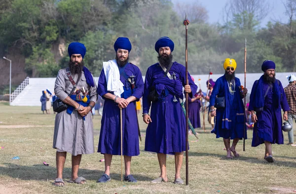Anandpur Sahib Punjab India March 2022 Portrait Sikh Male Nihang — стоковое фото