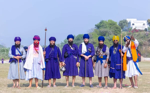 Anandpur Sahib Punjab India March 2022 Portrait Sikh Male Nihang — стокове фото