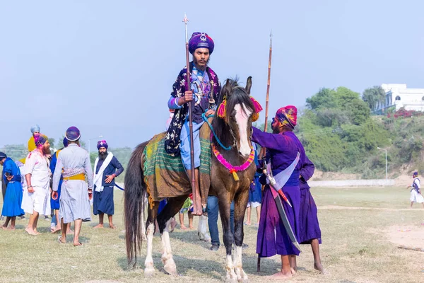 Anandpur Sahib Punjab India March 2022 Portrait Sikh Male Nihang — стокове фото