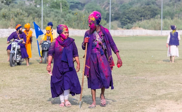 Anandpur Sahib Punjab Indien Mars 2022 Porträtt Sikh Hane Nihang — Stockfoto