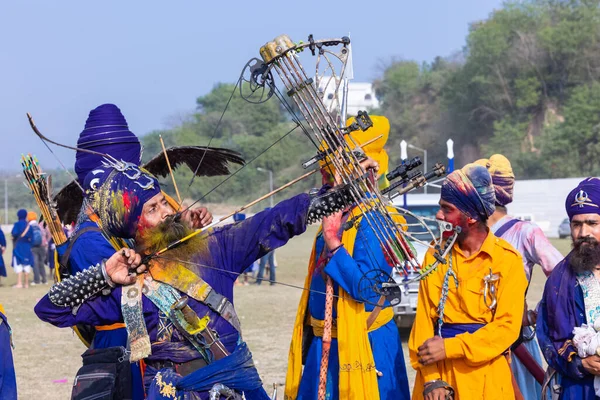 Anandpur Sahib Punjab India Marzo 2022 Ritratto Sikh Maschio Nihang — Foto Stock